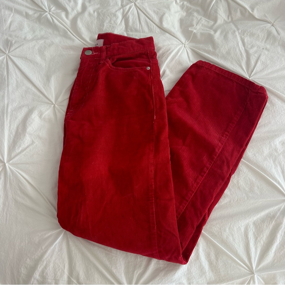 RED URBAN OUTFITTERS COWBOY PANTS